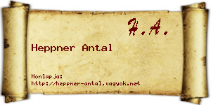 Heppner Antal névjegykártya